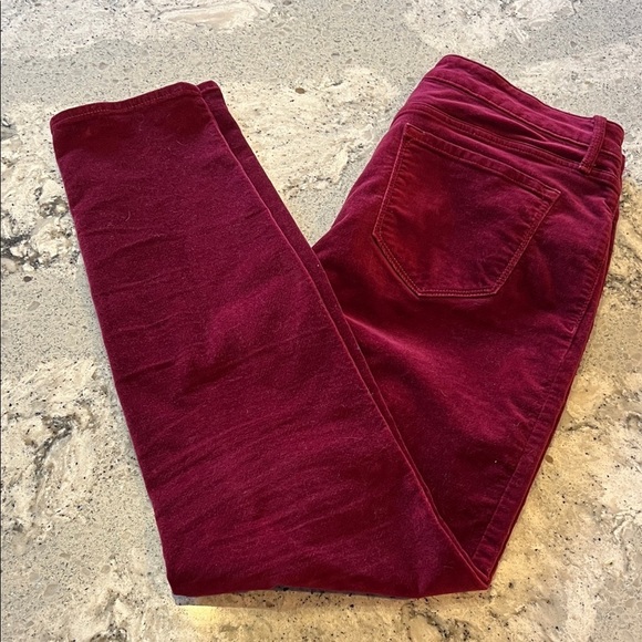 Old Navy Pants - Old Navy Burgundy Velvet Pants Size 10